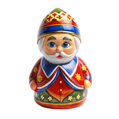 HandPainted Traditional Folk Art Figurine Unique Collectible Decoration isolated on transparent background