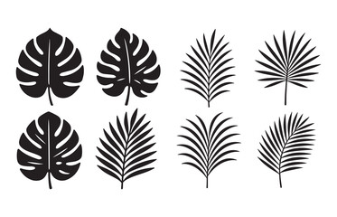 Tropical Leaf Abstract Silhouette Vector