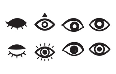 Eye Symbol Silhouette Vector Illustration