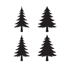 Obraz premium Bold Canadian Pine Tree Silhouette Vector Graphics