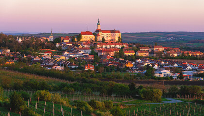 Mikulov - a baroque gem in the Czech Republic.A beautiful town surrounded by vineyards.