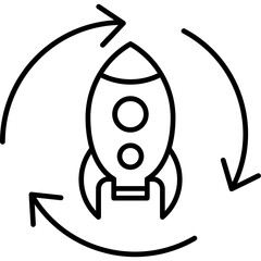 Reusable Rocket Icon