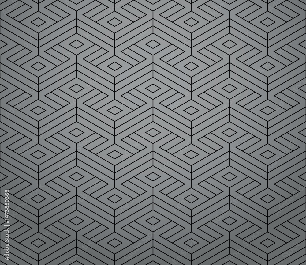 Fototapete abstract geometric pattern. a seamless vector background. gray and black ornament. graphic modern pa