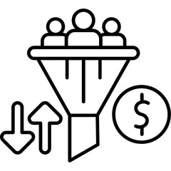 Fototapeta premium Sales Funnel Icon