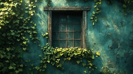 Viridian ivy climbs the walls of old buildings, adding a touch of nature and a sense of timeless charm to the architectural structures