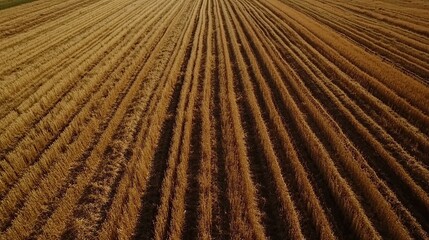 Golden wheat field aerial view rural landscape scenery farm agriculture sky crop rays rows soil food