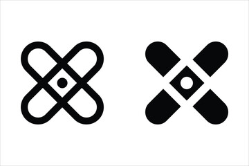 Band Aid icon set. for mobile concept and web design on white background