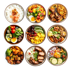 set of plates of food png