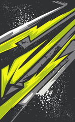 Yellow and gray abstract graphic.
