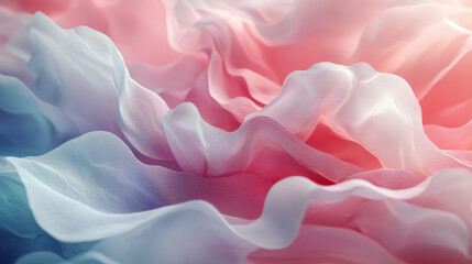 Obraz premium A realistic 4K 3D background shows subtle gradients blending from blue to pink at a side angle, creating a soft, ethereal, and visually captivating effect.