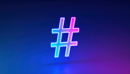 Obraz premium Social media action hashtag usage in digital marketing online platforms graphic design modern environment close-up view engagement strategy