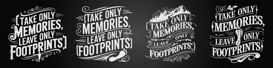 Fototapeta premium Retro Lettering and Tropical Design with Artistic Adventure Elements