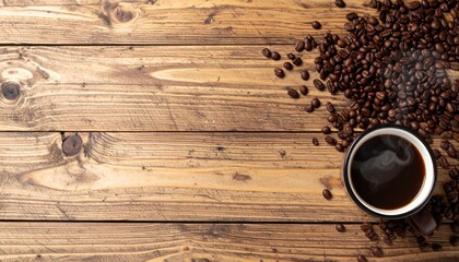 Savoring morning coffee rustic setting food photography calm environment bird's eye view lifestyle inspiration