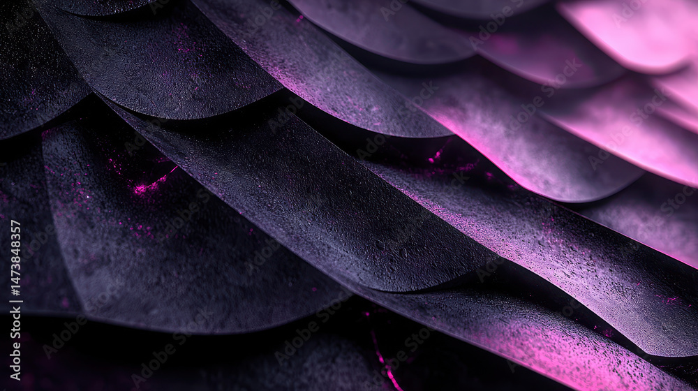 Poster Realistic 4K 3D background with organized forms and a side angle view showcasing intricate textures and dimensional depth in a visually appealing manner.