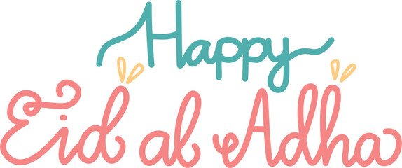 Happy Eid al Adha Greeting Typography 