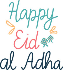 Happy Eid al Adha Greeting Typography 