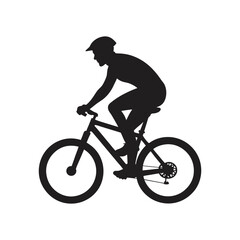 cyclist vector art silhouette