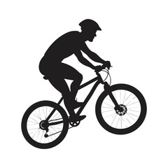 cyclist vector art silhouette