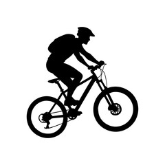 cyclist vector art silhouette