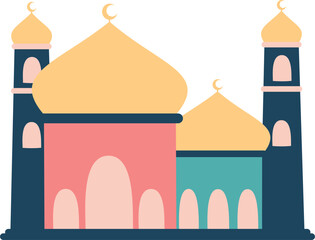 Colorful Mosque Illustration 