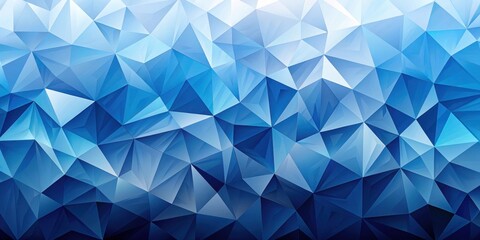 Obraz premium Modern geometric blue wallpaper featuring sharp shapes in various shades of blue and white gradients, contemporary aesthetic, wall covering ideas