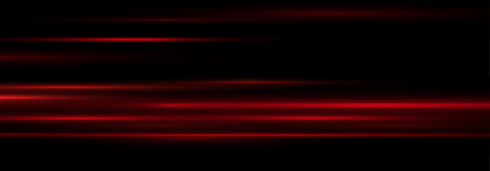 Glowing horizontal red light line.shine effect. Futuristic streak with flare, and glow