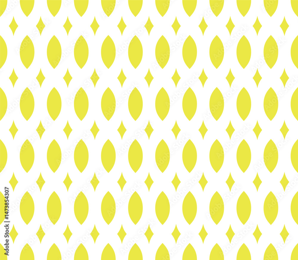 Poster Abstract geometric pattern. A seamless vector background. White and yellow ornament. Graphic modern pattern. Simple lattice graphic design