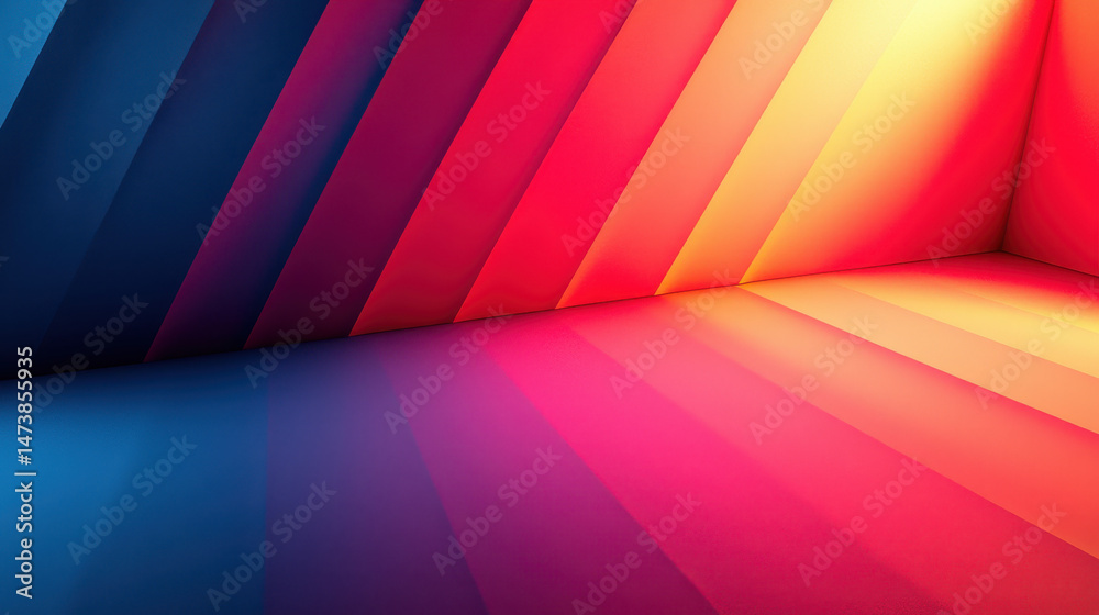 Poster a minimalistic 3d background vision featu realistic 4k resolution and vibrant color gradient creatin
