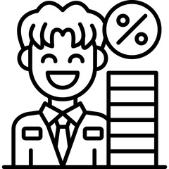 Borrow Man Icon Vector Element