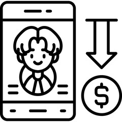SmartPhone User Icon Vector Element