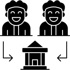 Chain Team Icon Vector Element