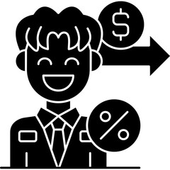 Debtor Icon Vector Element