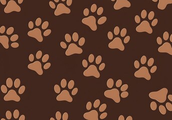 Obraz premium Chocolate Pawprints AI Generated