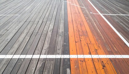 Wooden deck transformation event coastal boardwalk image display urban environment aerial view color contrast concept for design inspiration