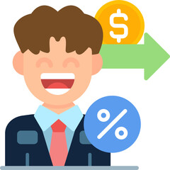 Debtor Icon Vector Element