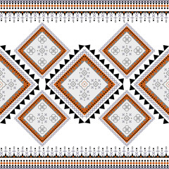 Ethnics II textile seamless geometric pattern colorful Design for fabric, Clothes, Curtain, Carpet, Scarf, Wrap, Handcraft, Wallpaper, Necktie ,Background and Vector illustration
