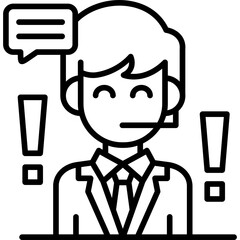 Complaint Manager Icon Vector Element