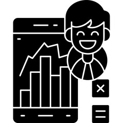 Graph Management Icon Vector Element