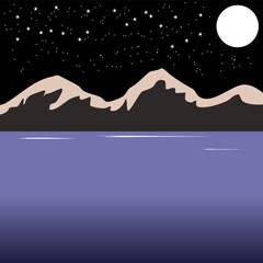 stars and lake background