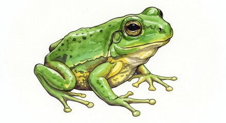 Obraz premium Vivid Watercolor Frog Illustration