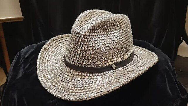 Decorative straw cowboy hat
