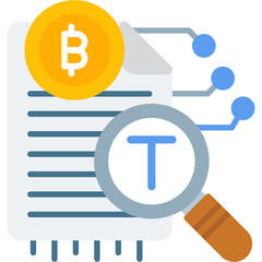 Fototapeta premium Bitcoin Text Icon Vector Element