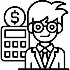 Accountant Icon Vector Element
