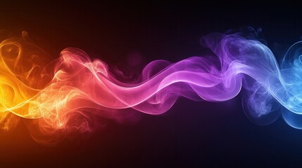 Obraz premium Abstract colorful smoke swirls (1)