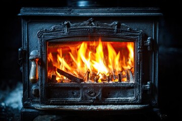 Cozy Comfort The Warmth of a Glowing Fireplace on a Cold Winter's Day