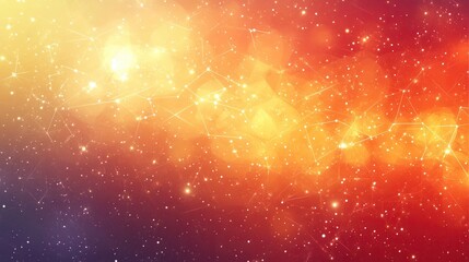 Fototapeta premium Abstract cosmic nebula, vibrant gradients of orange and yellow