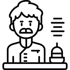 Room Service Icon Vector Element