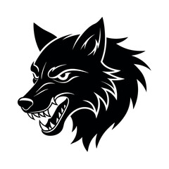 Obraz premium Angry Wolf Mascot Tattoo Artwork
