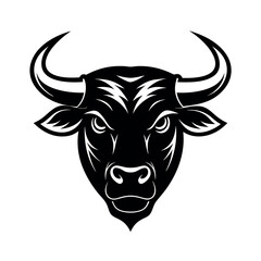 Angry Bull Head Mascot Logo Vector