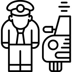 Chauffeur Icon Vector Element